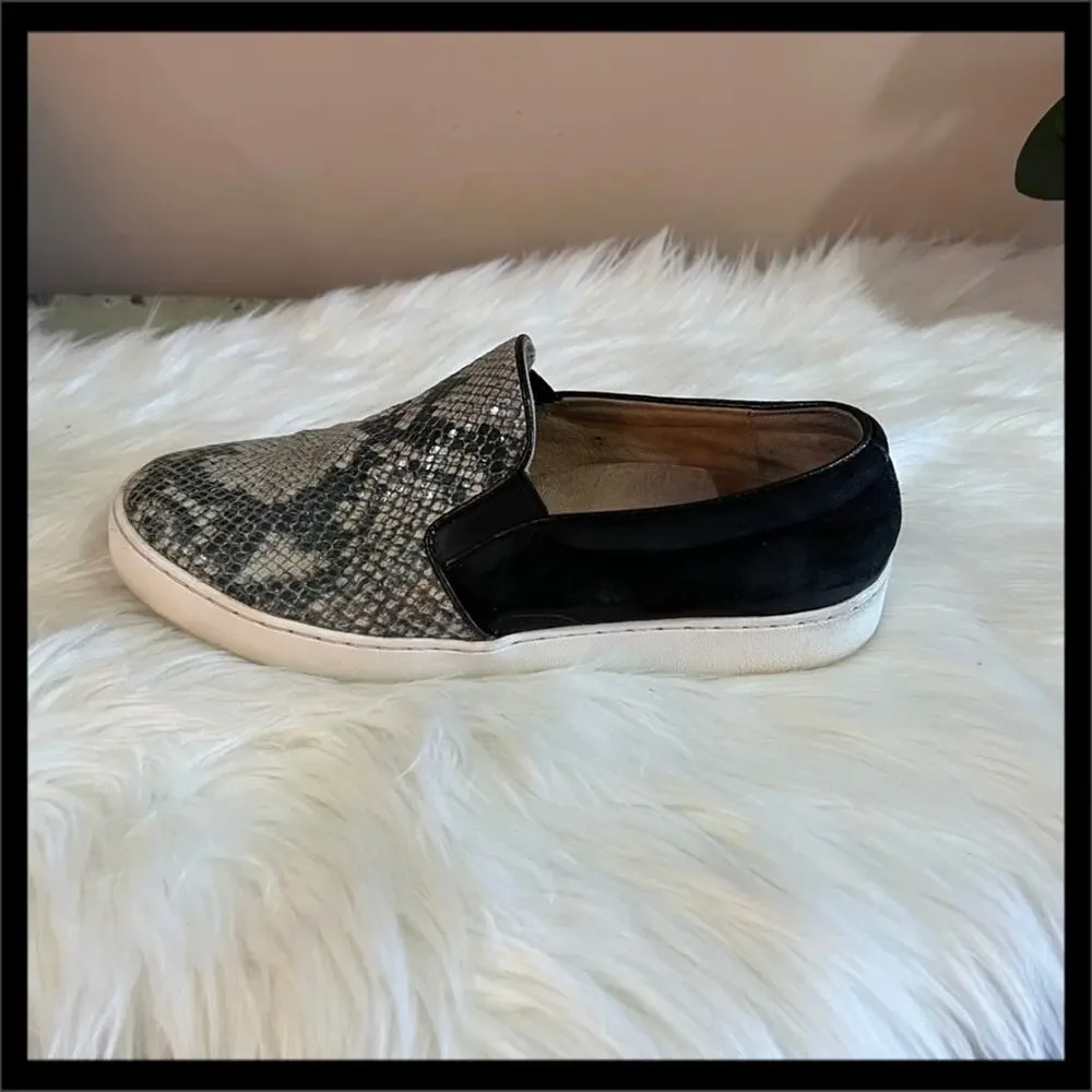 Vionic Midi Slip-On Sneaker in Natural Snake Reptile Comfort Arch Support